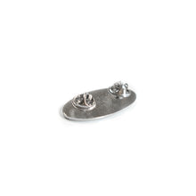 Cleo enamel pin with double back closure