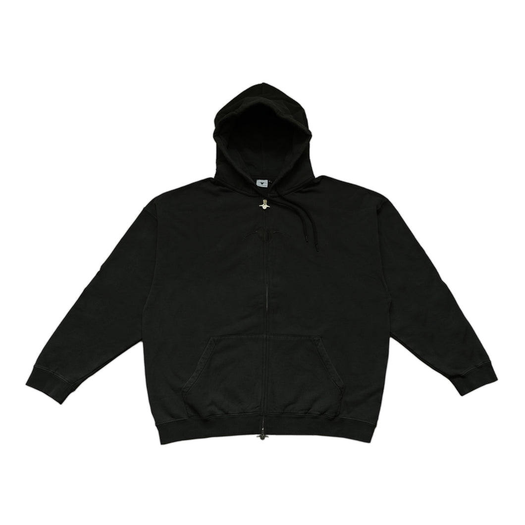 Minispov Stone Washed Double Zip-Hoodie