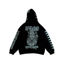Random Bastards Glow In The Dark Hoodie, back view with large graphic