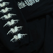 Random Bastards hoodie with repeated bird graphics on the sleeve