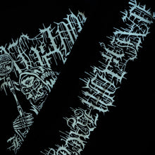 Random Bastards hoodie sleeve lettering and front graphic detail