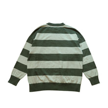 Random Bastards Striped Knitwear in green and cream, back view