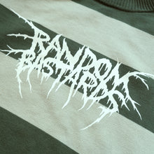 Random Bastards Striped Knitwear logo and knit texture close-up