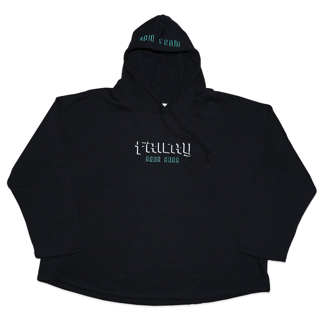 Fricky Aqua Aura Black Hoodie