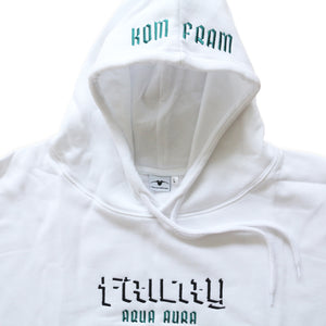 Fricky Aqua Aura White Hoodie